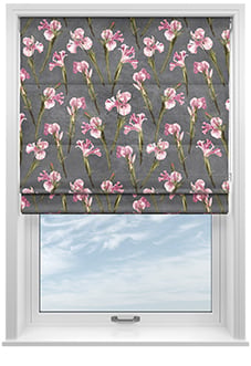 Ted Baker Velvet Wild Iris, Pink Charcoal - Roman Blind